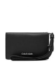 Calvin Klein Mały Portfel Damski Gracie K60K611689 Czarny. Czarne portfele Calvin Klein, bez wzorów, ze skóry. Za 99.99 zł.