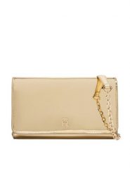Tommy Hilfiger Torebka Icon Flap W/Chain Met AW0AW17959 Złoty. Żółte kopertówki Tommy Hilfiger, bez wzorów, ze skóry, wizytowe, bez dodatków. Za 339.99 zł.