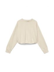 Vero Moda Bluza w kolorze beżowym rozmiar: S. Brązowe bluzy Vero Moda, s, bez wzorów, z bawełny, bez ramiączek, bez kaptura. Za 83.62 zł.