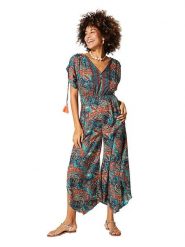 Aller Simplement Kombinezon w kolorze niebiesko-czerwono-turkusowym rozmiar: 34-40. Niebieskie kombinezony Aller Simplement, bez wzorów, z wiskozy, klasyczne, z asymetrycznym kołnierzem, bez ramiączek. Za 56.99 zł.