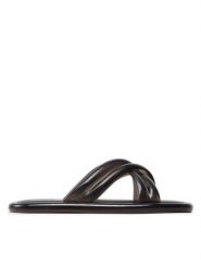 Melissa Klapki Cali + Larroude Ad 33605 Czarny. Czarne klapki Melissa, bez wzorów, z tworzywa sztucznego, bez obcasa, bez zapięcia. Za 369.99 zł.