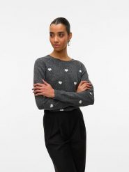Vero Moda Sweter w kolorze antracytowym rozmiar: XL. Czarne swetry Vero Moda, xl, bez wzorów, bez ramiączek. Za 105.38 zł.