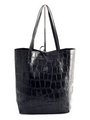 Marlon Skórzany shopper bag w kolorze czarnym - 37 x 40 x 12 cm rozmiar: onesize. Czarne shopper bag Marlon, bez wzorów, z materiału, na ramię, bez dodatków. Za 223.99 zł.