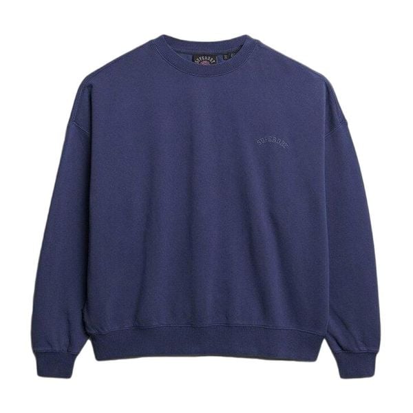 Bluza damska Superdry Essential Logo Gd. Niebieskie bluzy Superdry, m, bez wzorów, z bawełny, klasyczne, bez ramiączek, bez kaptura. Za 275.50 zł.
