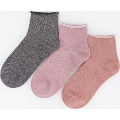 Skarpetki z błyszczącym włóknem 3 pack - Różowy. Skarpetki marki Reserved. Za 29.99 zł.