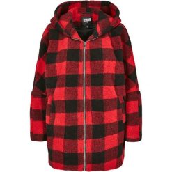 Parka damska Urban Classic hooded check. Czarne płaszcze Urban Classics, na zimę, bez wzorów, bez kaptura. Za 431.00 zł.