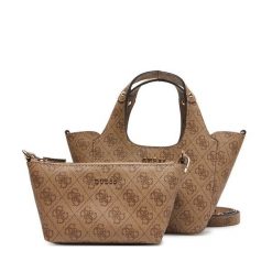 Torebka Guess. Brązowe torebki klasyczne Guess, z aplikacjami, klasyczne, bez dodatków. Za 469.99 zł.