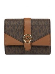 Michael Kors Portfel w kolorze brązowo-jasnobrązowym - 12 x 10 x 4 cm rozmiar: onesize. Brązowe portfele Michael Kors, bez wzorów, z materiału. Za 482.03 zł.