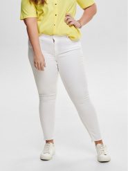 ONLY Carmakoma Jeansy Willy 15176825 Biały Skinny Fit. Białe jeansy Only Carmakoma, bez wzorów, z bawełny. Za 119.99 zł.