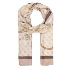 Szal Guess. Brązowe szaliki i kominy Guess, z aplikacjami. Za 154.99 zł.