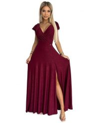 Numoco Sukienka w kolorze bordowym rozmiar: 3XL. Czerwone sukienki NUMOCO, na imprezę, xl, bez wzorów, bez kołnierzyka, bez ramiączek, maxi. Za 322.90 zł.