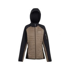 Damska bluza z kapturem na zamek błyskawiczny Regatta Newhill. Brązowe bluzy z kapturem Regatta, bez wzorów, z kapturem, trekkingowe. Za 129.99 zł.