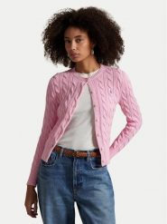 Polo Ralph Lauren Kardigan 211971868010 Różowy Slim Fit. Czerwone swetry Polo Ralph Lauren, s, bez wzorów, z bawełny, bez ramiączek. Za 1,199.00 zł.