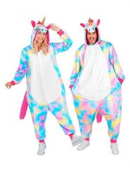 Carnival Party Kombinezon kostiumowy "Unicorn" w kolorze białym ze wzorem rozmiar: L/XL. Białe kombinezony Carnival Party, l, bez wzorów, bez kołnierzyka, bez ramiączek, krótkie. Za 130.99 zł.