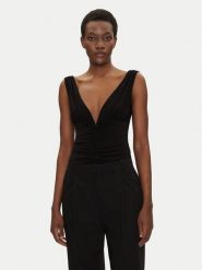 NORMA KAMALI Body KK424XPLH35001 Czarny Slim Fit. Czarne body i gorsety Norma Kamali, bez wzorów, z syntetyku, bez ramiączek. Za 669.99 zł.