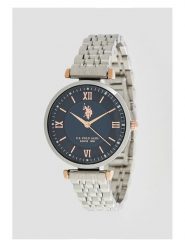 U.S. Polo Assn. Zegarek kwarcowy w kolorze srebrno-granatowym rozmiar: onesize. Szare, analogowe zegarki U.S. Polo Assn., metalowe. Za 217.99 zł.