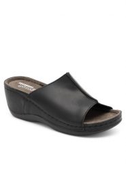 Go Soft Klapki MONA WS170-06 Czarny. Czarne klapki GO SOFT, bez wzorów, z syntetyku, bez obcasa, bez zapięcia. Za 69.99 zł.