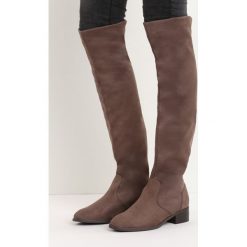 Khaki Kozaki Deciduous. Kozaki marki Born2be. Za 79.99 zł.