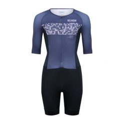 Damski kombinezon triathlonowy Systematic One z rękawami – fioletowy. Czarne kombinezony KEADA SPORTS, m, bez wzorów, z materiału, bez kołnierzyka, bez ramiączek. Za 549.00 zł.