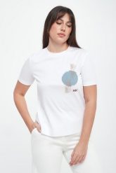 T-shirt damski Negozi MM. T-shirty MM, xs, bez wzorów, bez kołnierzyka, bez ramiączek. Za 589.00 zł.