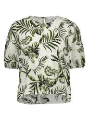 SisterS point Bluzka w kolorze kremowo-zielonym rozmiar: L. Brązowe bluzki Sisters Point, l, bez wzorów, bez kołnierzyka, bez ramiączek. Za 61.17 zł.