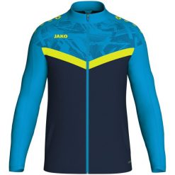 Poliestrowa bluza dresowa Jako Iconic. Niebieskie bluzy JAKO, m, bez wzorów, z dresówki, bez ramiączek, z kapturem. Za 325.00 zł.