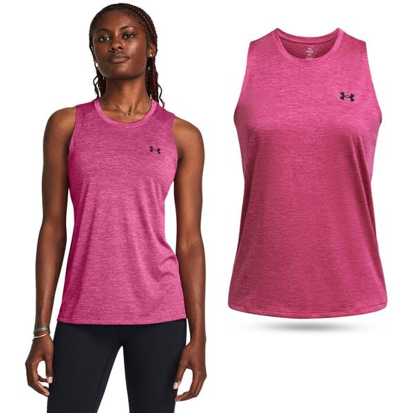 Koszulka damska tank top UNDER ARMOUR 1383656 bez rękawów. Czerwone topy Under Armour, l, bez wzorów, sportowe, bez kołnierzyka, bez ramiączek. Za 149.50 zł.