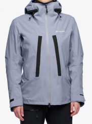 Kurtka z membraną damska Vaude Monviso 2,5L Jacket. Niebieskie kurtki Vaude, l, bez wzorów, z materiału, bez kaptura. Za 890.99 zł.