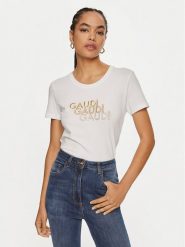 Gaudi T-Shirt 421BD64034 Biały Regular Fit. Białe t-shirty Gaudi, xs, bez wzorów, z bawełny, bez kołnierzyka, bez ramiączek. Za 149.99 zł.