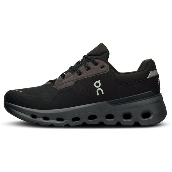 Buty do biegania damskie On Cloudrunner. Czarne buty do biegania On, bez wzorów, z materiału, bez zapięcia, do biegania. Za 1,089.00 zł.