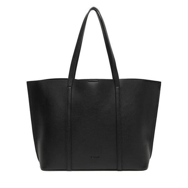 Torebka JENNY. Czarne shopper bag Jenny, bez wzorów, bez dodatków. Za 169.99 zł.