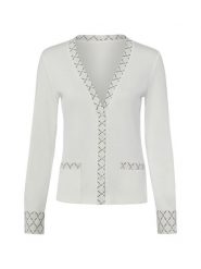 Marc Cain kurtka z dżerseju Kobiety Bawełna biały, 36. Białe kurtki Marc Cain, bez wzorów, z bawełny, eleganckie, bez kaptura. Za 1,149.95 zł.