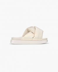 Inuikii SOFT CROSSED Klapki damskie. Zielone klapki Inuikii, bez wzorów, bez obcasa, bez zapięcia. Za 569.99 zł.