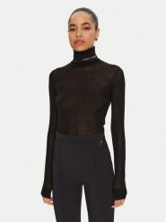 Elisabetta Franchi Golf MK-25S-47E2 Czarny Regular Fit. Czarne swetry Elisabetta Franchi, s, bez wzorów, z wełny, bez ramiączek. Za 759.99 zł.