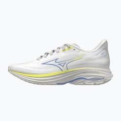 Buty do biegania damskie Mizuno Wave Ultima 17. Białe buty do biegania Mizuno, bez wzorów, z materiału, bez zapięcia, do biegania, mizuno wave. Za 419.99 zł.