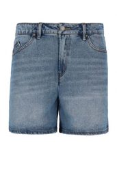 Szorty jeansowe E-TISSY. Niebieskie szorty Volcano, bez wzorów, z bawełny, eleganckie. Za 139.99 zł.