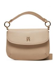 Tommy Hilfiger Torebka Chic Crossover AW0AW16686 Beżowy. Brązowe torebki klasyczne Tommy Hilfiger, bez wzorów, ze skóry, bez dodatków. Za 249.99 zł.