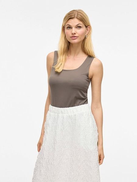 Vila Top w kolorze jasnobrązowym rozmiar: XL. Brązowe topy Vila, xl, bez wzorów, bez kołnierzyka, bez ramiączek. Za 57.20 zł.