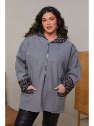 Curvy Lady Kurtka przejściowa w kolorze szarym rozmiar: 44/46. Szare kurtki Curvy Lady, bez wzorów, klasyczne, bez kaptura. Za 145.26 zł.
