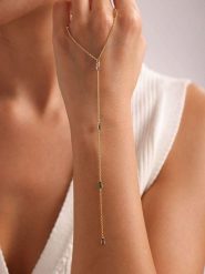 Heliophilia Pozłacany naszyjnik z kamieniami ozdobnymi - dł. 42 cm rozmiar: onesize. Żółte naszyjniki Heliophilia, z materiału, pozłacane. Za 100.99 zł.