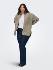 ONLY Carmakoma Koszula sztruksowa w kolorze beżowym rozmiar: 42/44. Brązowe koszule Only Carmakoma, bez wzorów, ze sztruksu, bez kołnierzyka, bez ramiączek. Za 109.26 zł.