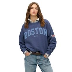Bluza damska Superdry Athletic Essentials. Szare bluzy Superdry, na wiosnę, m, bez wzorów, prążkowane, eleganckie, bez ramiączek, bez kaptura. Za 283.20 zł.