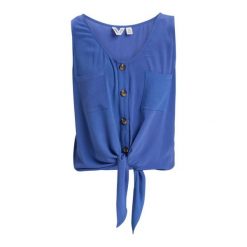 Luźny top dla Kobiety TROPICAL HILL Fioletowy. Niebieskie topy Roxy, m, bez wzorów, z materiału, bez kołnierzyka, bez ramiączek. W wyprzedaży za 180.25 zł.
