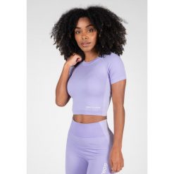 Selah Bezszwowe Crop Top ilac. Fioletowe topy GORILLA WEAR, bez wzorów, sportowe, bez kołnierzyka, bez ramiączek. Za 229.00 zł.