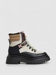 Pepe Jeans FOOTWEAR Botki "Queen Funny" w kolorze kremowo-czarno-beżowym rozmiar: 37. Brązowe botki Pepe Jeans FOOTWEAR, bez wzorów, z jeansu, bez obcasa, bez zapięcia. Za 259.19 zł.