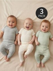Bawełniane legginsy 3 pack - kremowy. Białe legginsy sportowe Sinsay, l, bez wzorów, z bawełny. Za 29.99 zł.