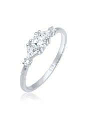 Elli PREMIUM Damskie Filigranowe Geo mieniące się kryształami cyrkonii w pozłacanym srebrze 925 Sterling Silver Pierścionki 1 ct. Szare pierścionki Elli PREMIUM, z cyrkonią, pozłacane. Za 293.99 zł.