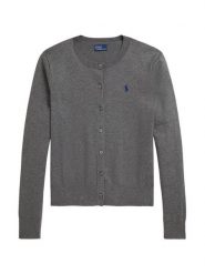 Polo Ralph Lauren Kardigan 211971871006 Szary Regular Fit. Szare swetry Polo Ralph Lauren, xl, bez wzorów, z bawełny, bez ramiączek. Za 859.99 zł.
