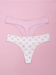Majtki stringi 2 pack - wielobarwny. Stringi Sinsay, bez wzorów. Za 19.99 zł.