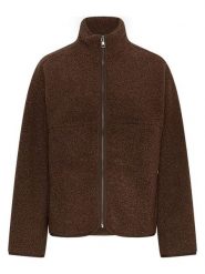 MOSS COPENHAGEN Kurtka pluszowa "Letha" w kolorze ciemnobrązowym rozmiar: L/XL. Brązowe kurtki Moss Copenhagen, l, bez wzorów, bez kaptura. Za 319.13 zł.